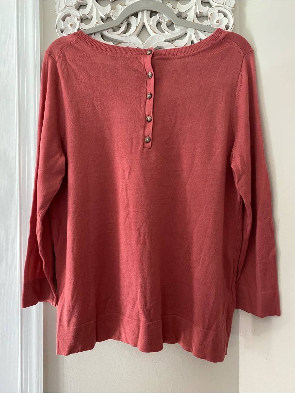 Ann Taylor LOFT NWT Wool Blend 3/4 Sleeve Sweater Top XL Preppy Classic - Picture 5 of 7